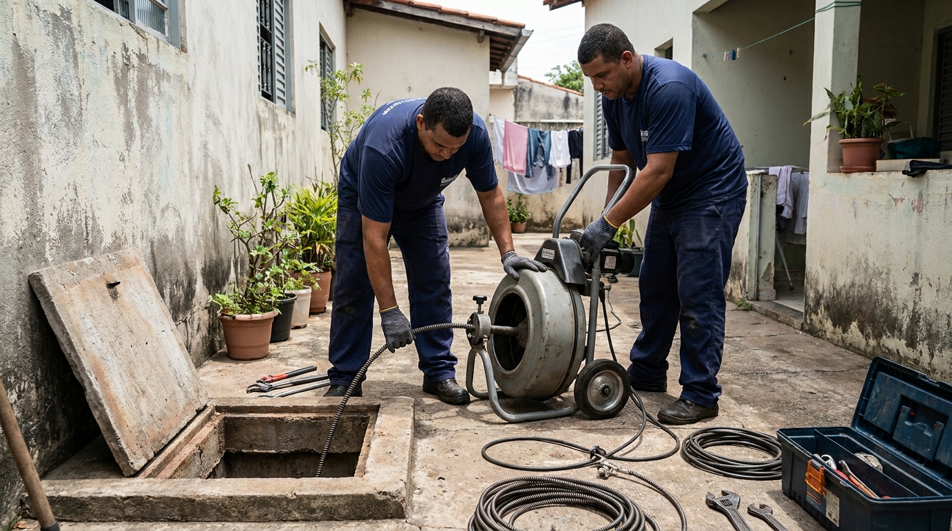 Desentupimento de Coluna Sanitária em Diadema‑SP